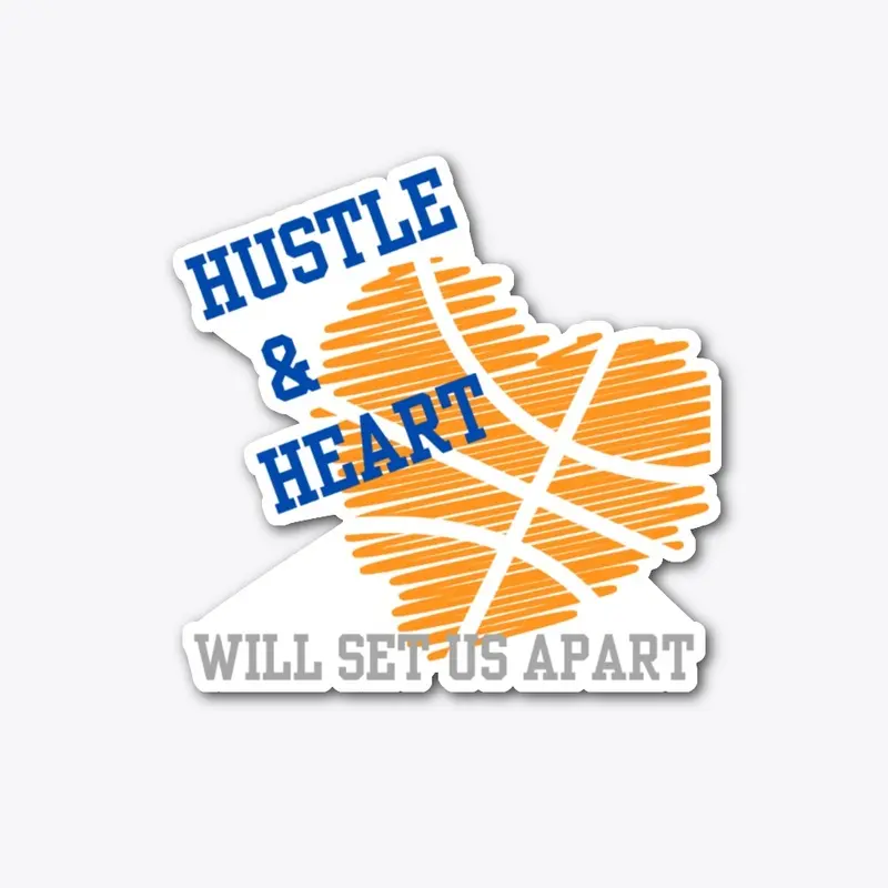 Hustle and Heart Basketball Mom 