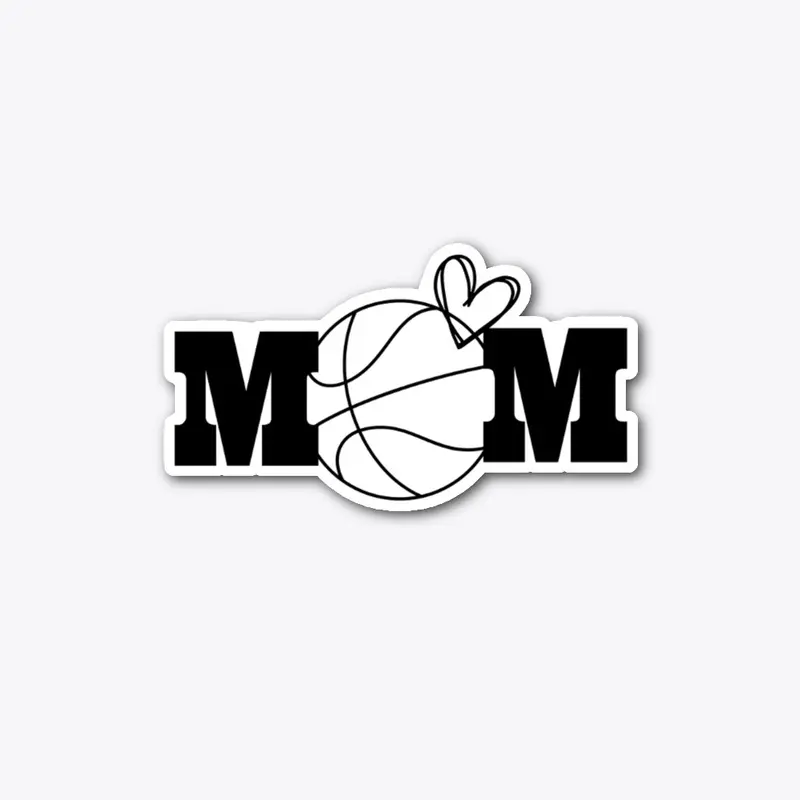 Basketball Mom Heart Graphic 